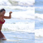 Alessia Tedeschi -  bikini candids on the beach in Italy